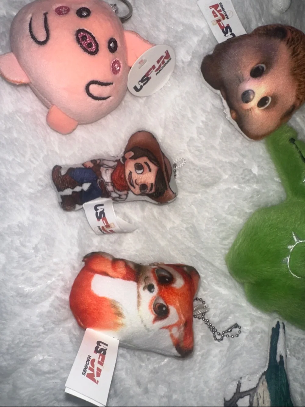 Assorted Plush Keychain Set – Cute Animal or pursechains (Mixed Colors)